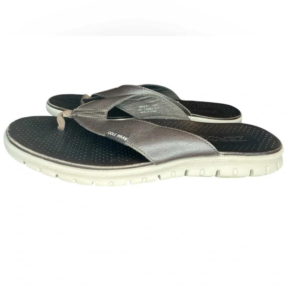 Cole Haan Zerogrand Leather Sandal Mens Size 10 Brown